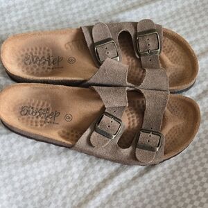 Biostep Arizona Tan Buckle Sandals Size 9 Summer Shoes